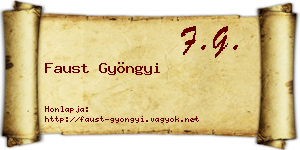 Faust Gyöngyi névjegykártya
