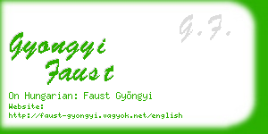 gyongyi faust business card