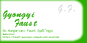 gyongyi faust business card